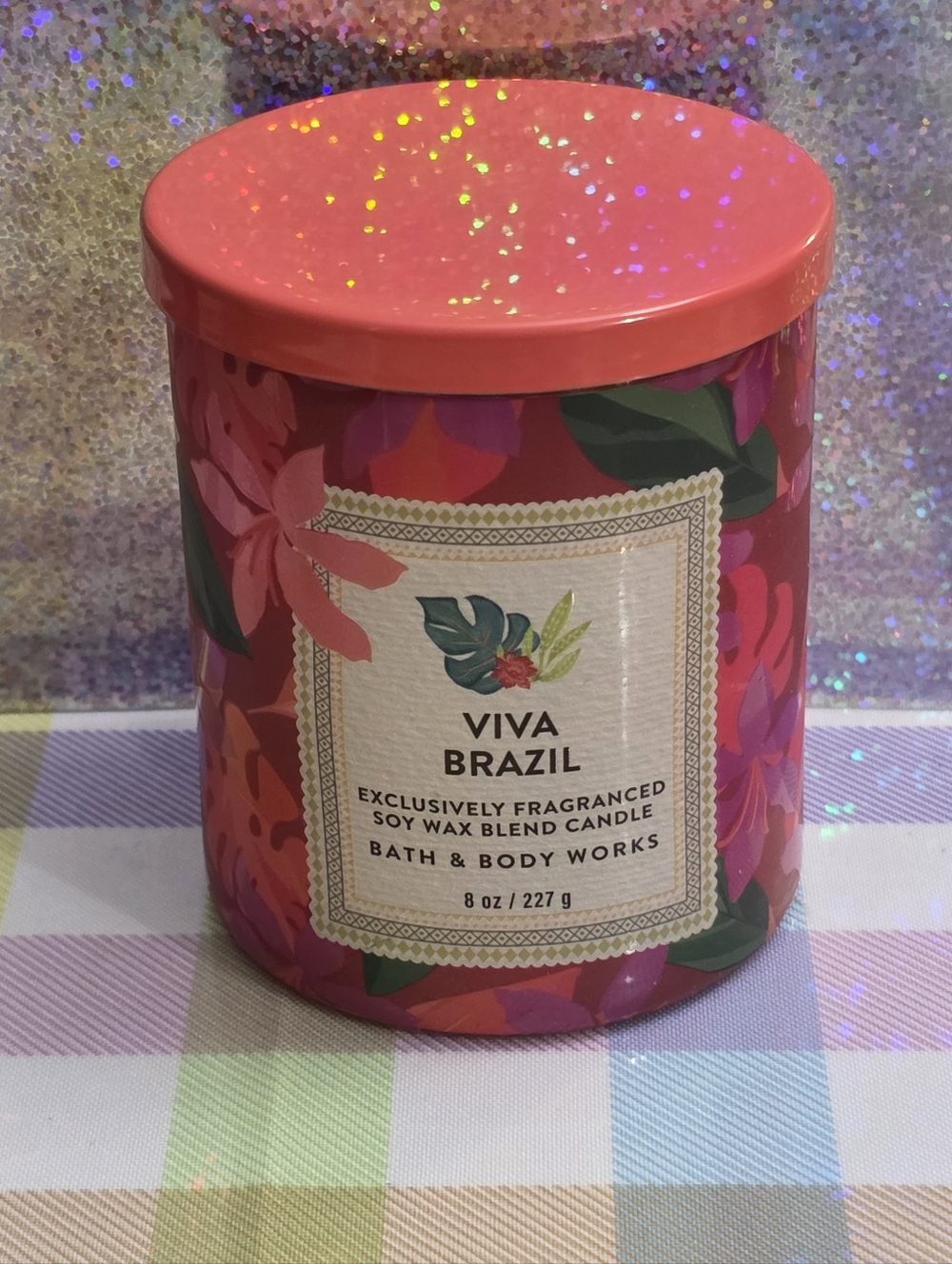 Bath & Body Works Viva Brazil Single Wick Tropical Candle 8oz NEW RARE - Picture 1 of 3